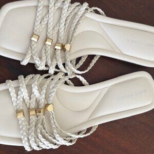 Women's Marc Fisher Sandals with Gold Accents Size 9